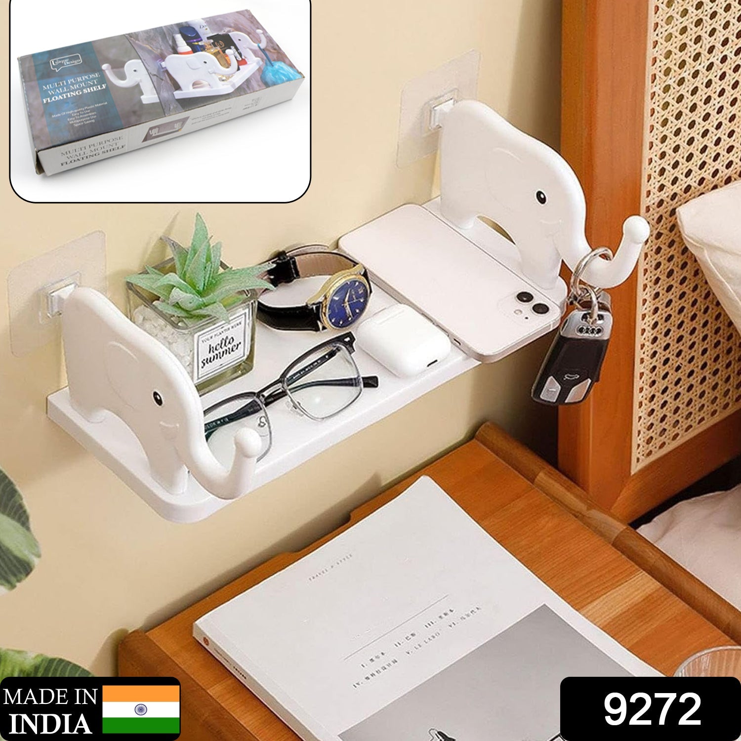 9272 MULTIFUNCTIONAL ELEPHANT SHAPED STORAGE SHELF, NO PUNCHING WALL MOUNTED MINI STORAGE RACK, CREATIVE CUTE ELEPHANT SHELF ORGANIZER FOR KITCHEN BATHROOM BEDROOM STUDY 9272 MULTIFUNCTIONAL ELEPHANT SHAPED STORAGE SHELF, NO PUNCHING WALL MOUNTED MINI STORAGE RACK, CREATIVE CUTE ELEPHANT SHELF ORGANIZER FOR KITCHEN BATHROOM BEDROOM STUDY